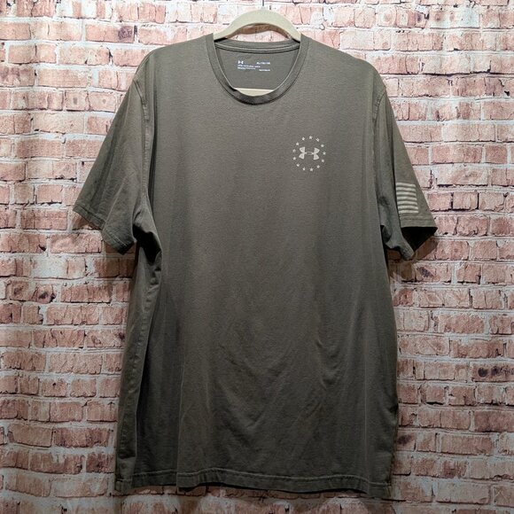 Under Armour Green/Khaki/Tan FREEDOM Crew Neck Tee Size XL - Picture 1 of 7